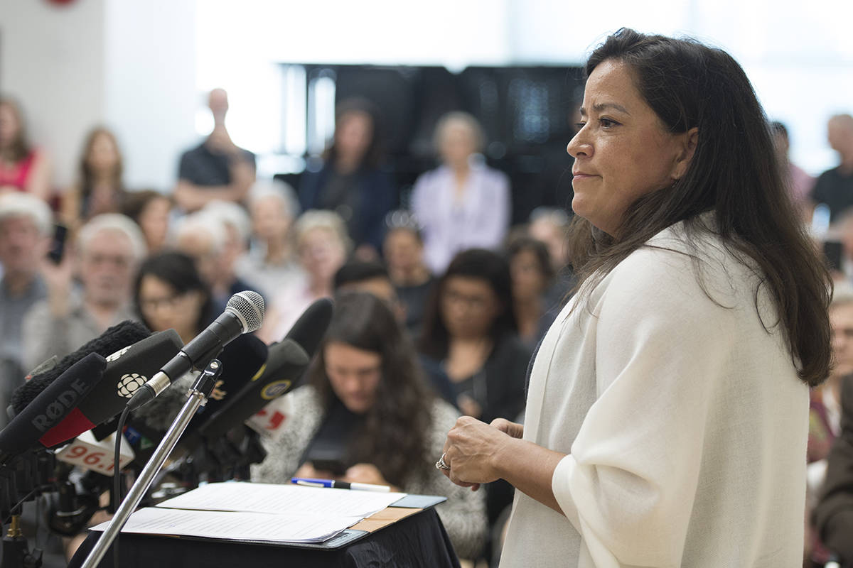 Jody Wilson-Raybould announces that she will run as a independent in the fall election during a news conference in Vancouver, Monday, May 27, 2019. THE CANADIAN PRESS/Jonathan Hayward