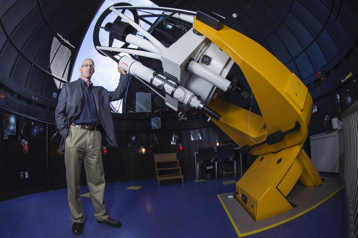 UVic astronomer Jon Willis and colleagues discovered a 10 billion-year-old galaxy cluster. (Photo Courtesy of UVic Photos) Services.