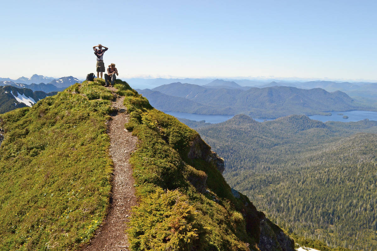 The summit of Sleeping Beauty Trail outside of Queen Charlotte. (Flavien Mabit photo)