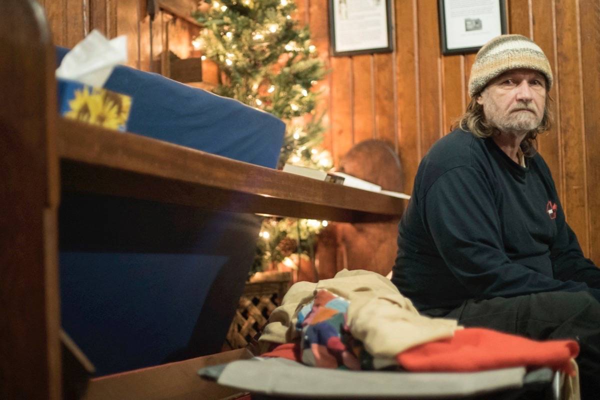John O’Halloran at St. Anne’s Church on Jan. 8 in Parksville. (Cloe Logan photo)