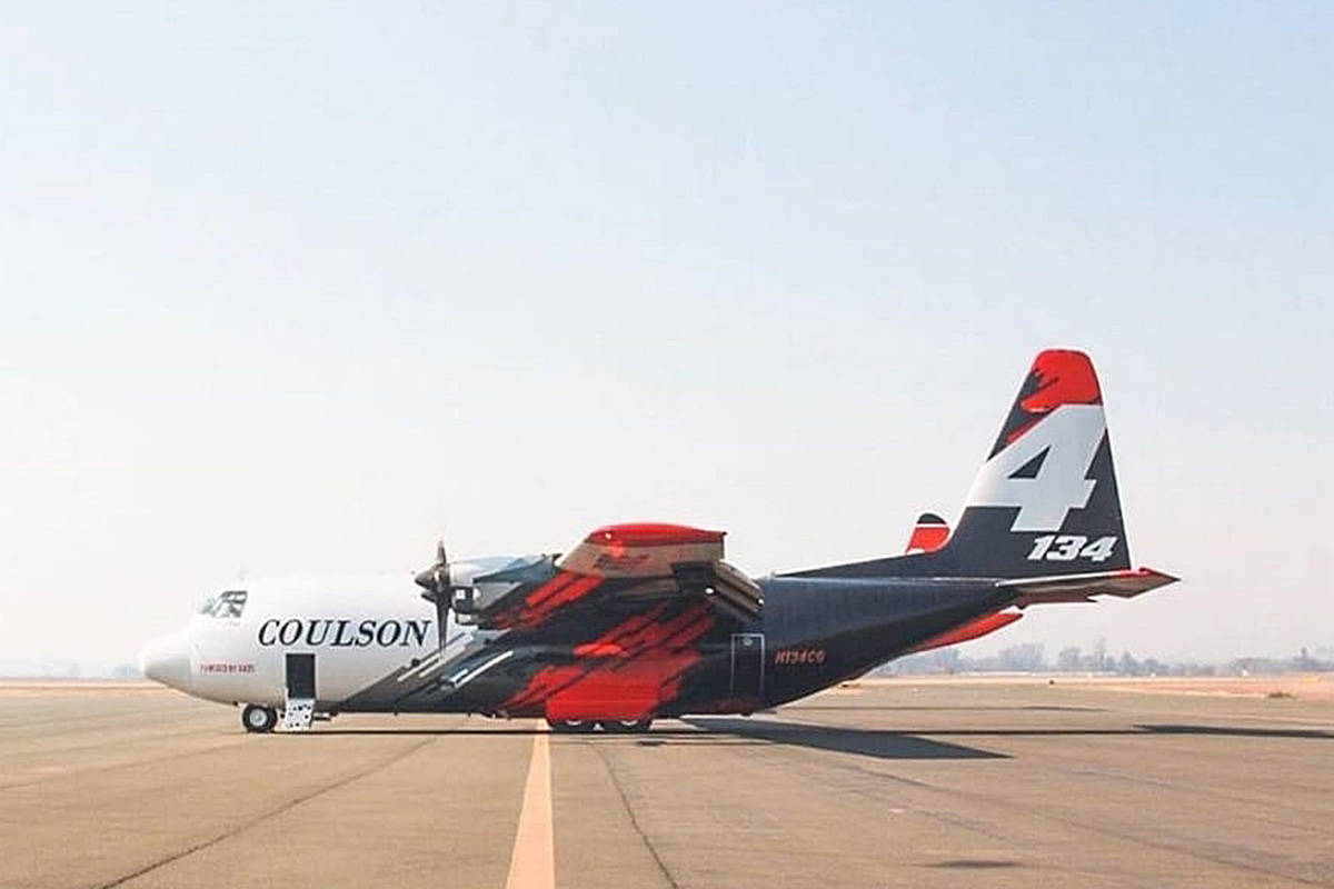 Coulson Aviation’s C-130 sits on the tarmac in the United States in October 2019 waiting to be put into service. (COULSON AVIATION PHOTO)