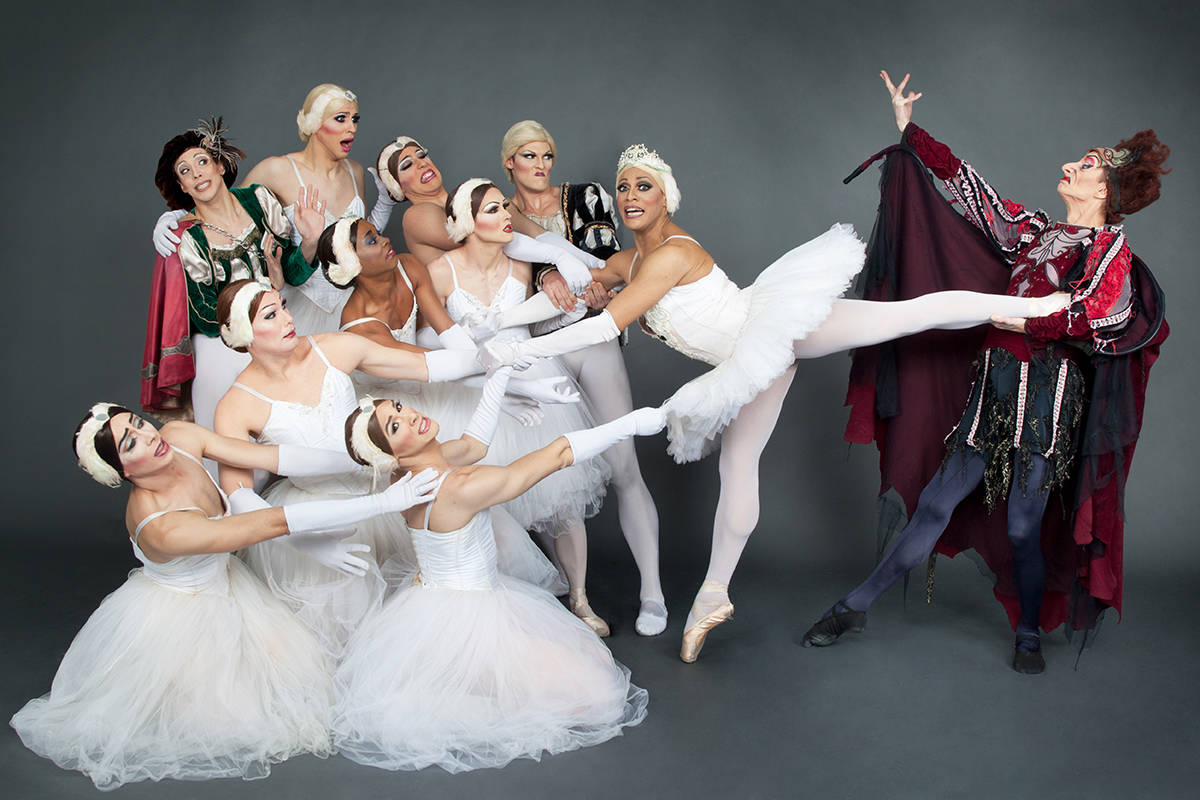 Les Ballets Trockadero de Monte Carlo in full Swan Lake regalia. The all-male drag ballet company returns to Victoria for a sold-out show Feb. 4 at the Royal as part of Dance Victoria’s Dance Days 2020 celebrations. Photo by Sascha Vaughan