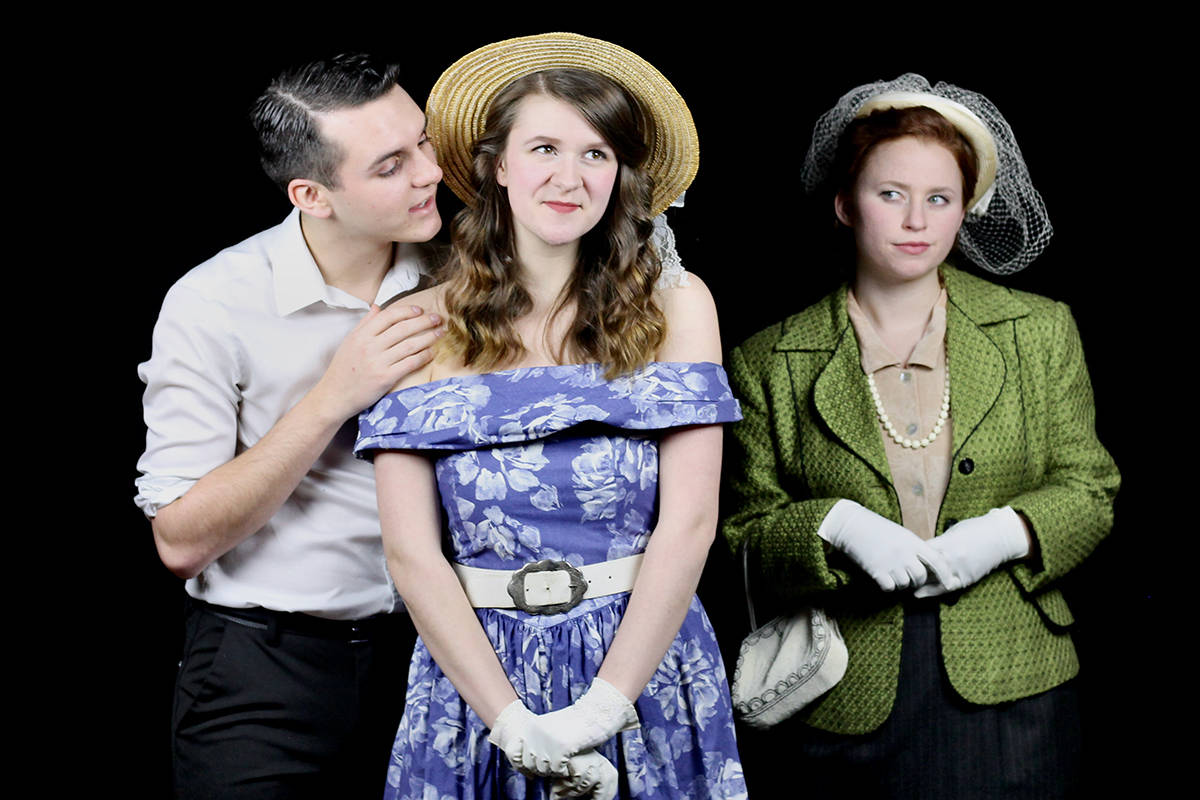 Ryan Nicolai, Courtney Crawford and Marissa McClymont star in the Canadian College of Performing Arts staging of The Light in the Piazza. The show runs in Oak Bay starting Friday, Jan. 31, for a week. (Photo by Andrew Barrett)