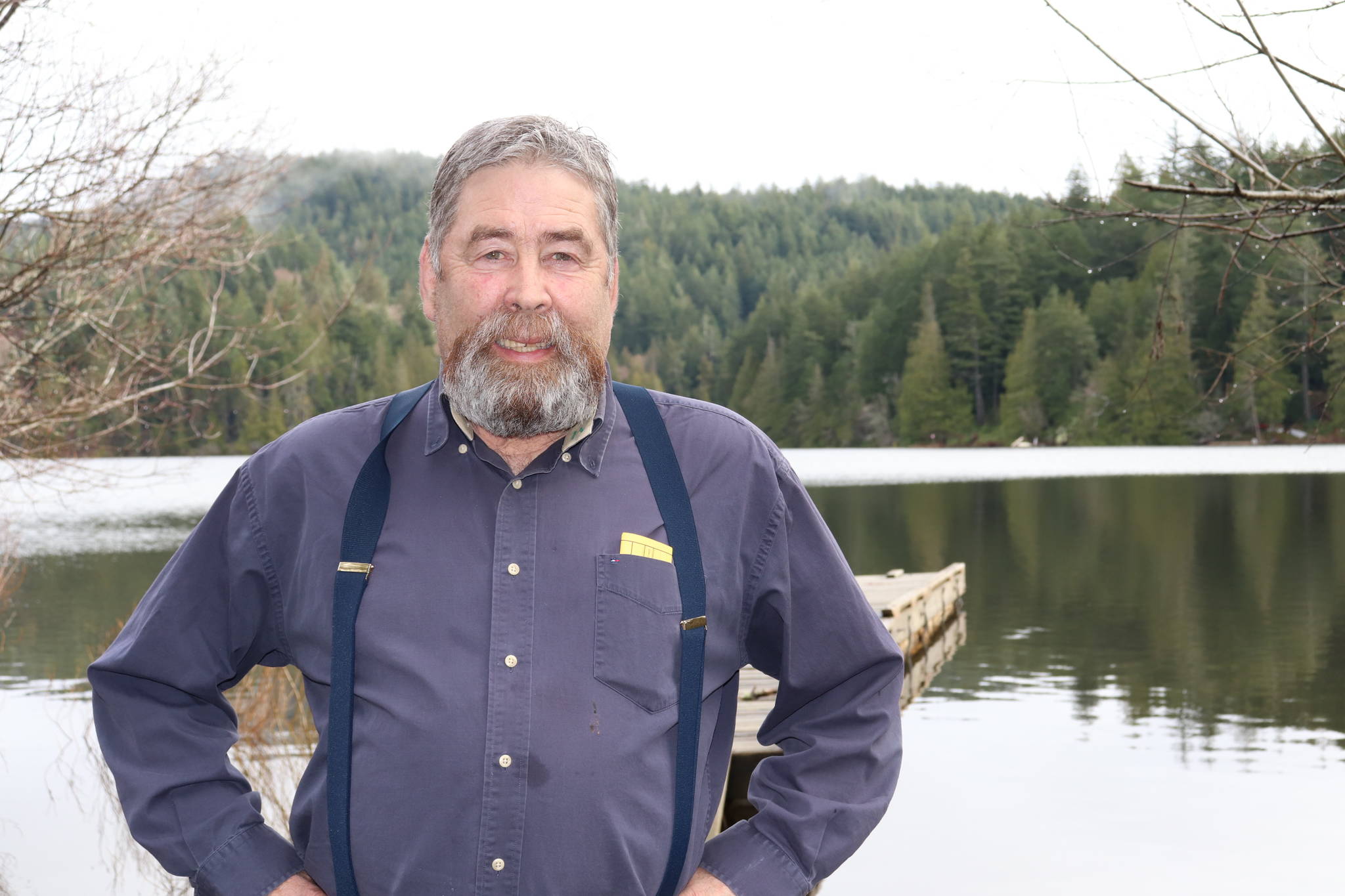 Regional Director, Mike Hicks, at Kemp Lake. (Tim Collins- Sooke News Mirror)