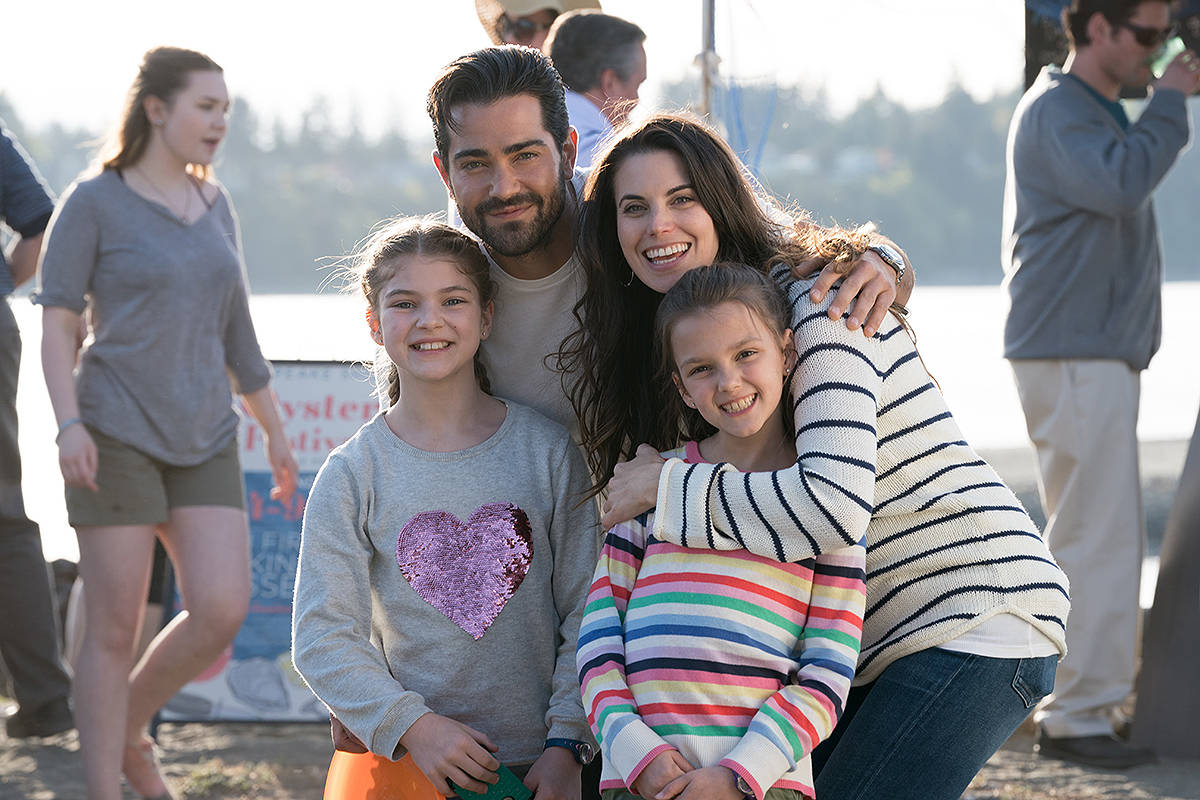 The cast from ‘Chesapeake Shores’ pose for a photo in season three of the hit Hallmark series. (Chesapeake Shores photo)