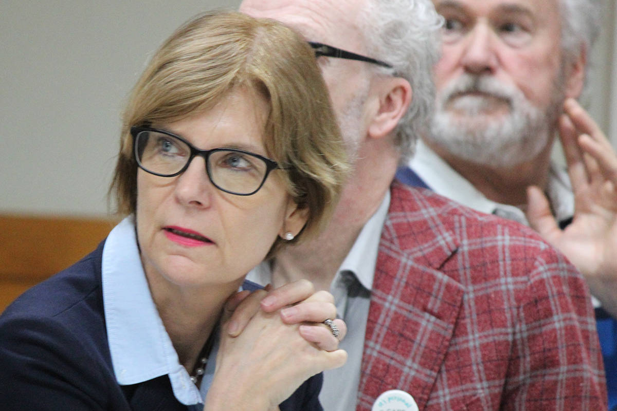 Isobel Mackenzie, B.C. seniors advocate, was in Nanaimo on Saturday to speak about her office’s Better Seniors’ Care report. (Karl Yu/News Bulletin)