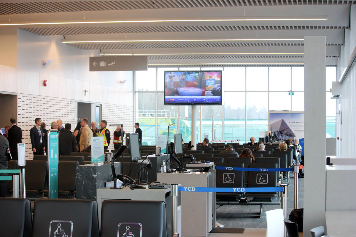 The new departure lounge at the Nanaimo Airport. (Nicholas Pescod/News Bulletin)