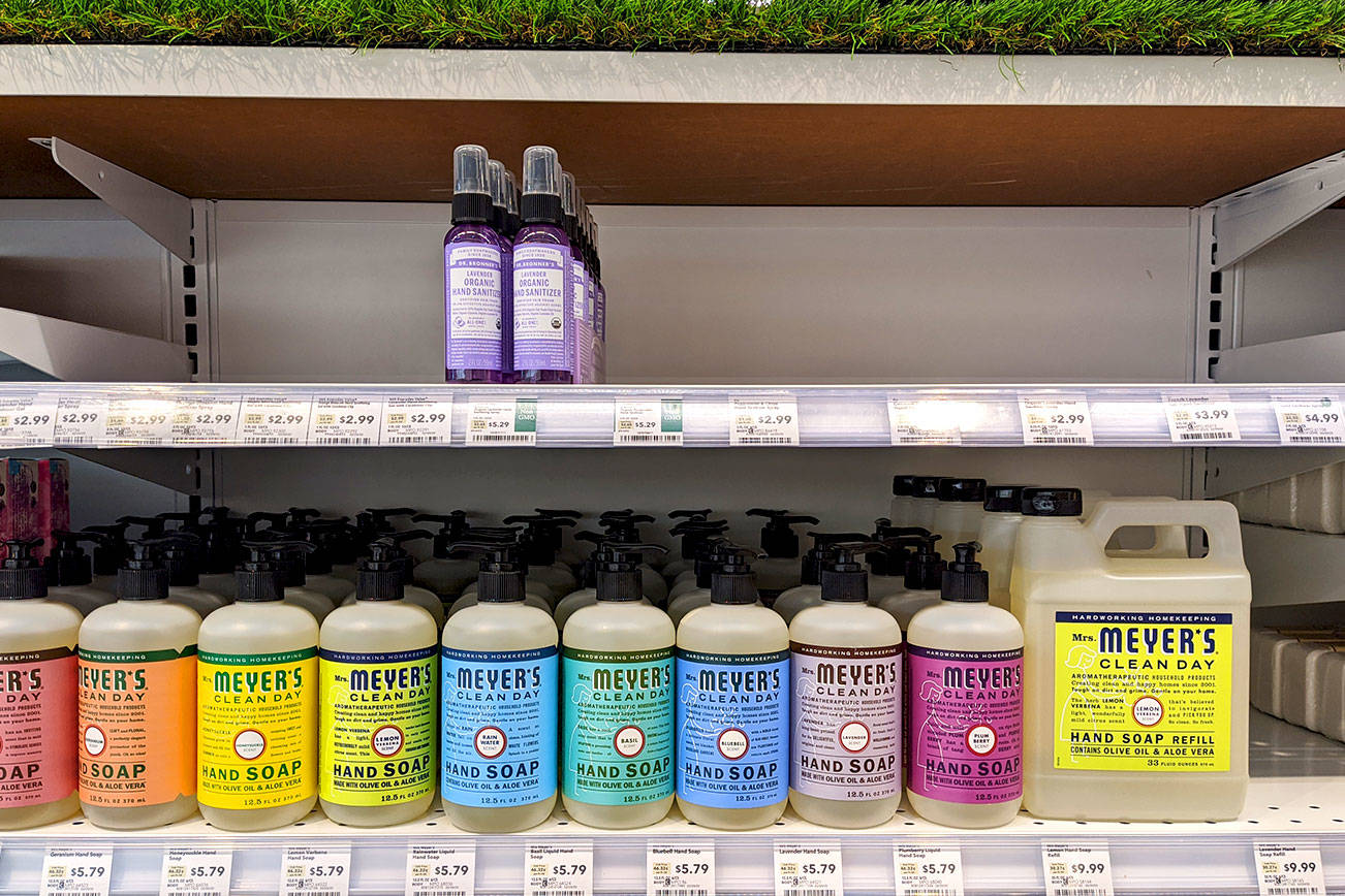 Hand sanitizer is in low stock across the country. (Hannah Saunders photo)