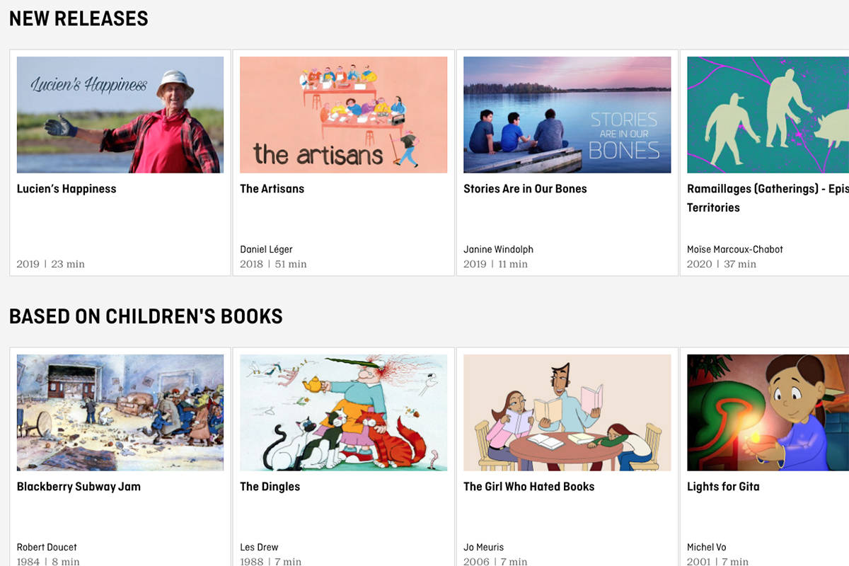 The National Film Board of Canada is reminding Canada of its vast library of films and short films available for free online during the age of social distancing. (Photo submitted)