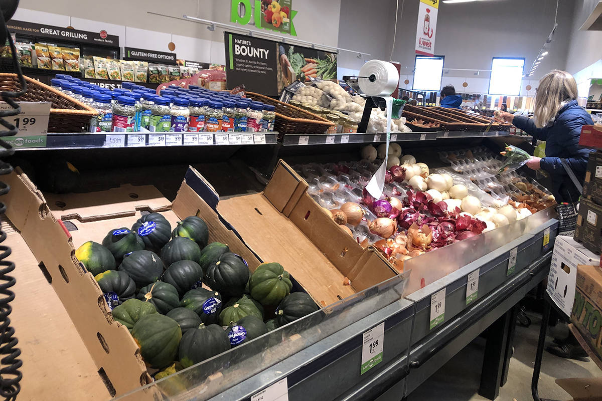 Grocery store staff are working hard to keep the shelves stocked. (Nicole Crescnezi/News staff)