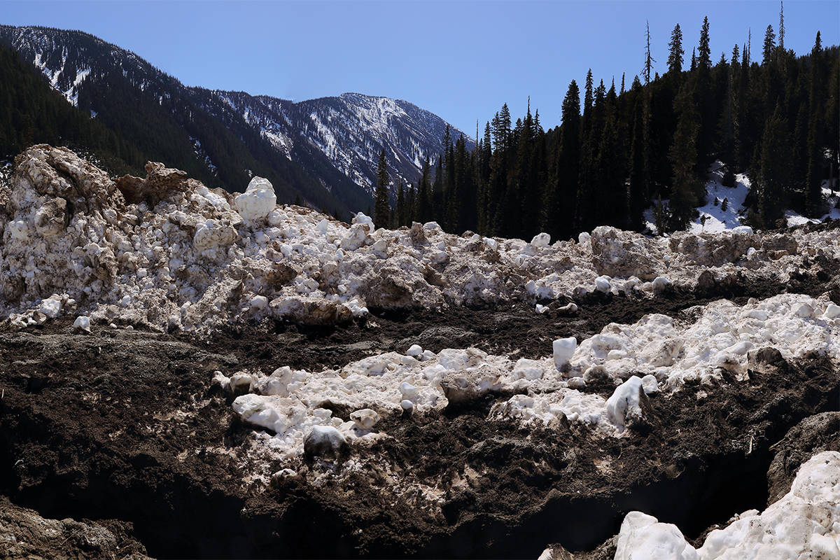 Avalanche debris. (Photo by Ben Nearingburg)