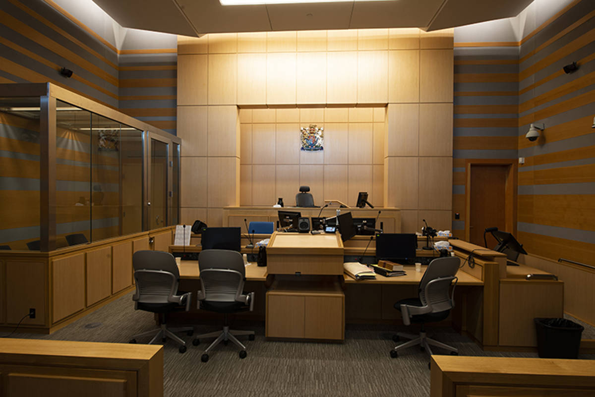 Interior of a Surrey court room. (Cliff MacArthur/provincialcourt.bc.ca)