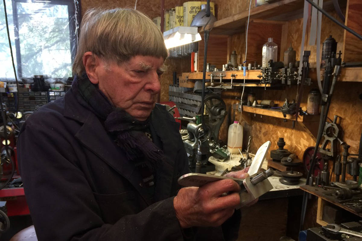 87-year-old Peter Brockley says he hasn’t worked on something this fussy in a while, but is confident he’ll get the job done in time. Submitted photo.