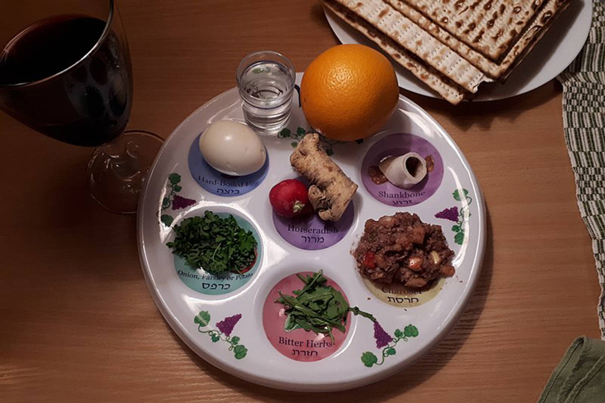 A Seder plate holds symbolic foods in honour of Passover (File contributed/Wikimedia Commons)