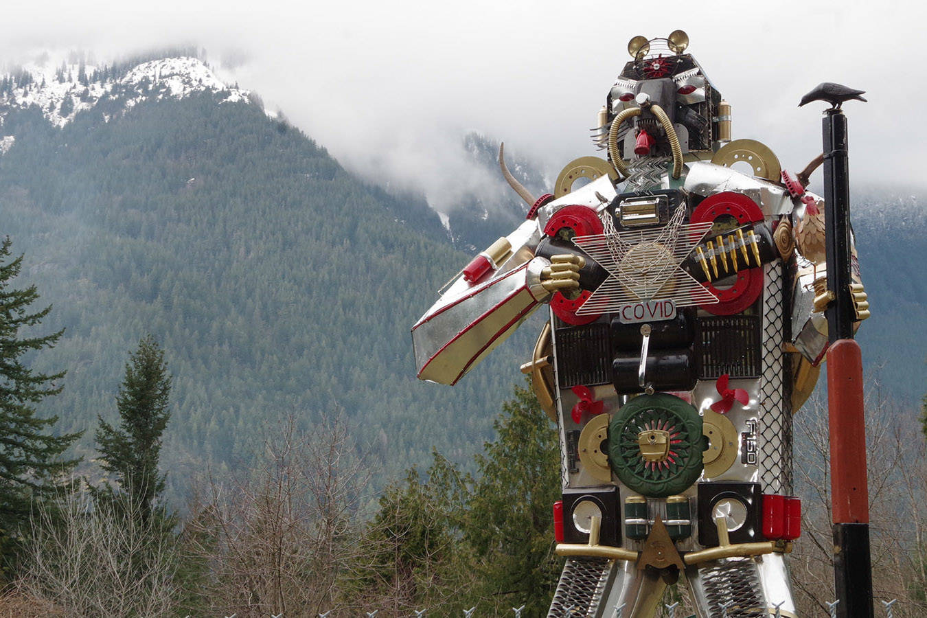 B.C. artist erects 15-foot statue and names it COVID