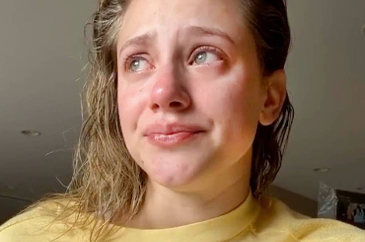 Riverdale actress Lili Reinhart described a ‘terrifying’ scene her followers on social media Friday, after her Langley rescue dog was viciously attacked by another canine.