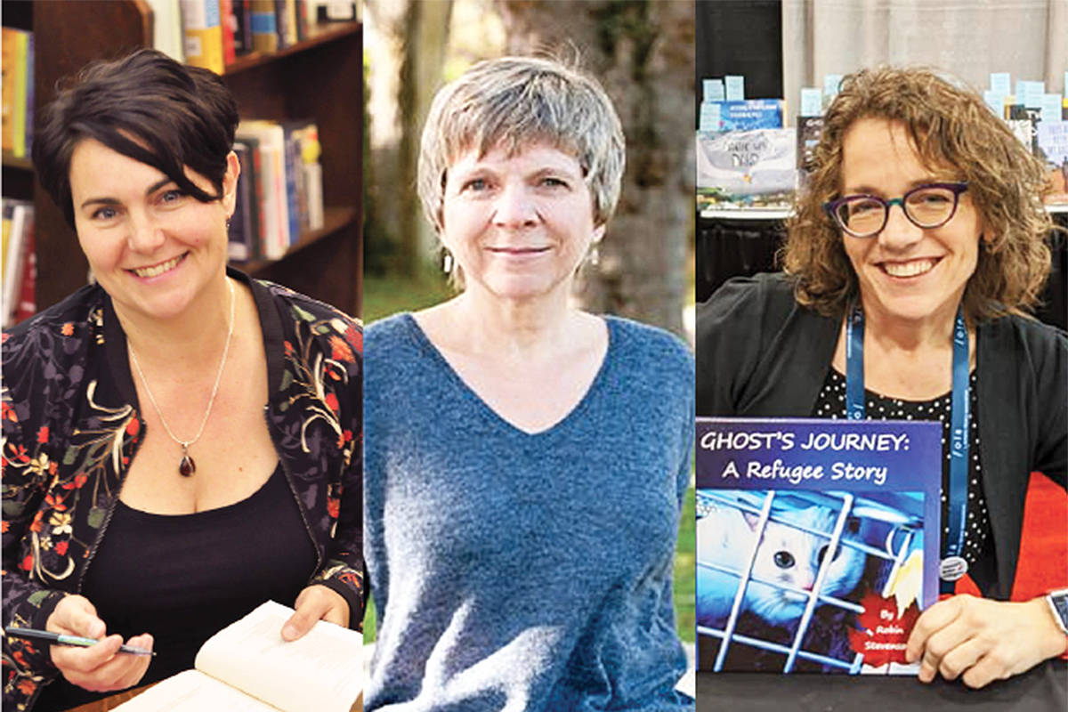 Authors Julie Paul, left, Susan Braley and Robin Stevenson are the category judges for this year’s Victoria Writer’s Society writing competition. The submission deadline has been extended to June 1.