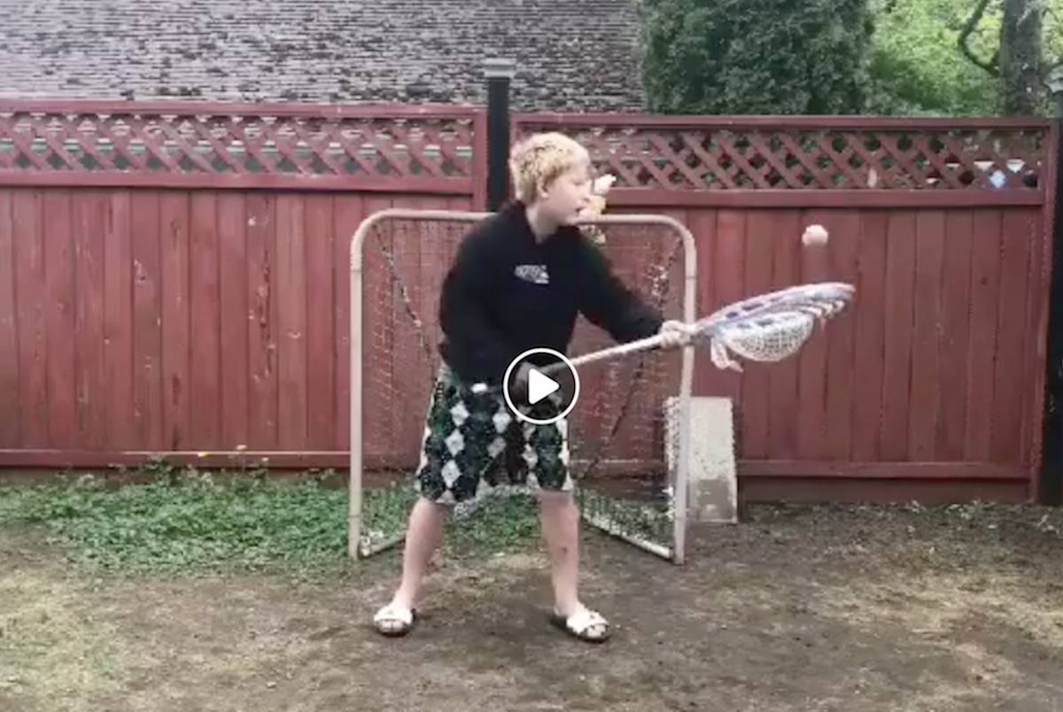 Juan de Fuca Whalers PeeWee A1 team has started a creative way to practise while in social isolation during COVID-19. Parents sent a video of their kids passing the ball to one another to demonstrate team spirit. (Courtesy of Candace White)