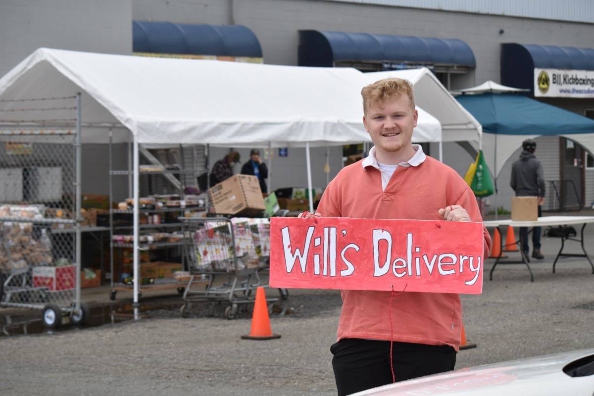 Will Thompson is pictured at the Comox Valley Food Bank. Scott Stanfield photo
