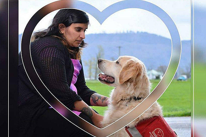 Kayla Aolick and Shadow, her seizure response dog, were a fixture around the Alberni Valley. (PHOTO COURTESY AOLICK FAMILY)