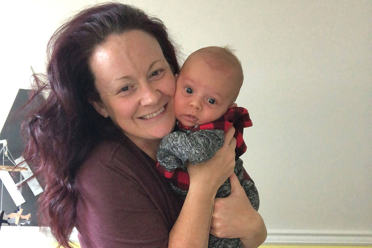 Michelle Hunter tested positive for COVID-19 three days before her due date. (Submitted)