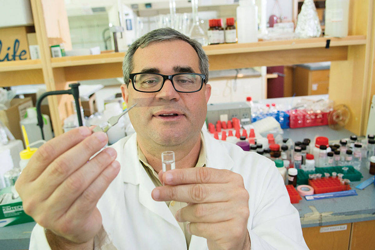 Alexandre Brolo, a physical chemist at the University of Victoria, is working to develop an at-home COVID-19 test. (UVic Photo Services)