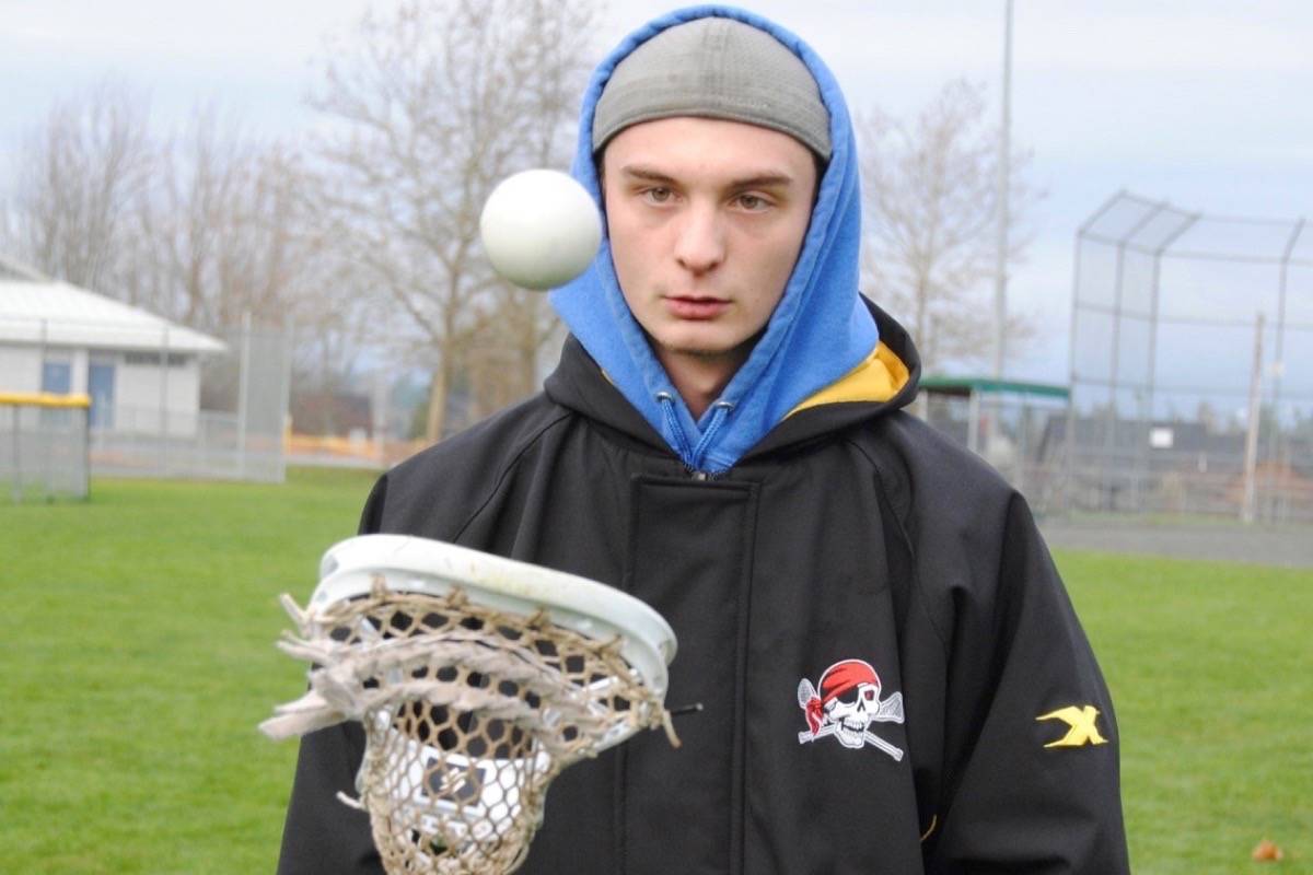 Oceanside Sharks Junior B player Tanner Allan will be joining the University of Lourdes Gray Wolves field lacrosse team in Ohio. — Michael Briones photo