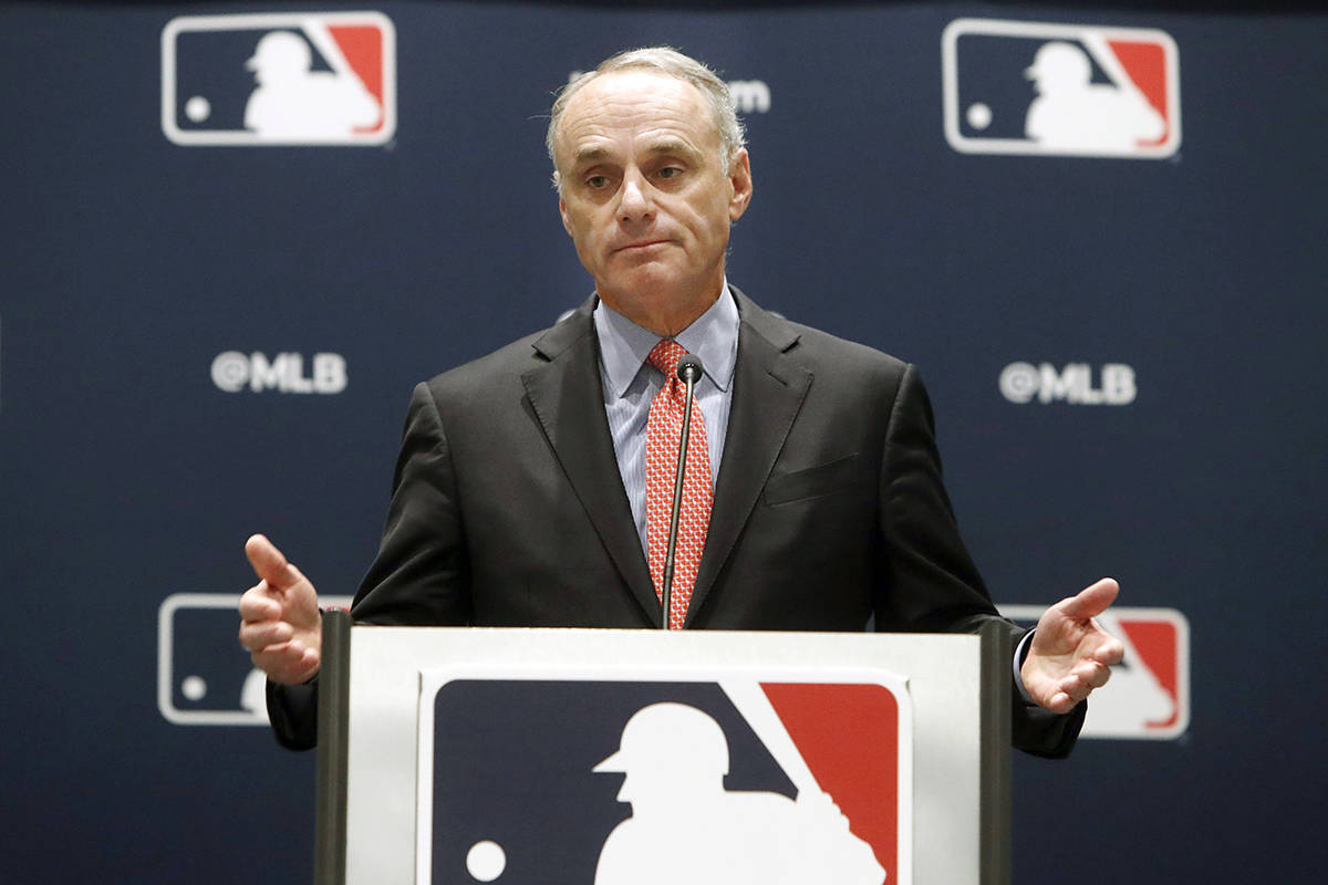 Major League Baseball commissioner Rob Manfred. (AP Photo/LM Otero, File)
