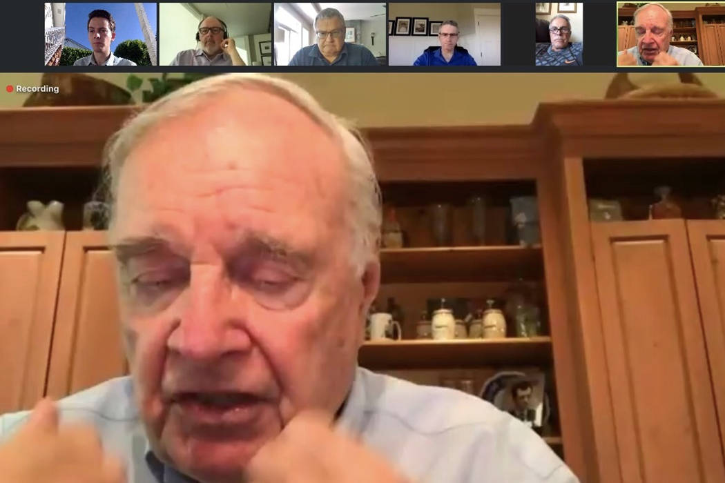 Former prime minister Paul Martin participates in Rotary Club of Lantzville’s Zoom meeting Thursday, June 16. (Photo submitted)