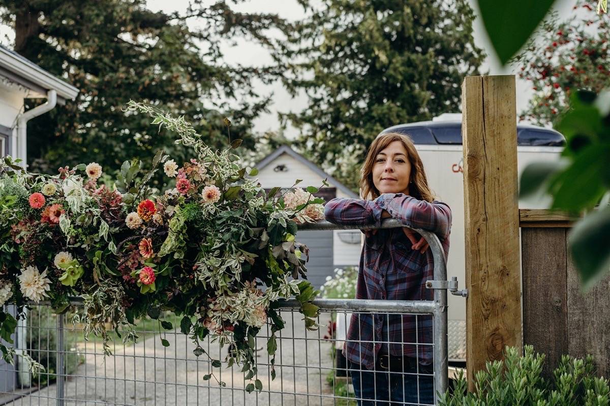 Carli Spielman runs Wild Rabbit Flowers, an event floral studio specializing in weddings, from her home studio and garden in Hope. Grief and shock were how she described the first few weeks of the pandemic and its effect on the wedding industry. Submitted/Wild Rabbit Flowers photo