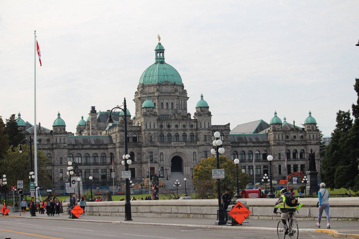 Laid-off hotel workers will be protesting at the B.C. Parliament Buildings on Tuesday, July 7, to demand a right to go back to work. (Black Press Media file photo)