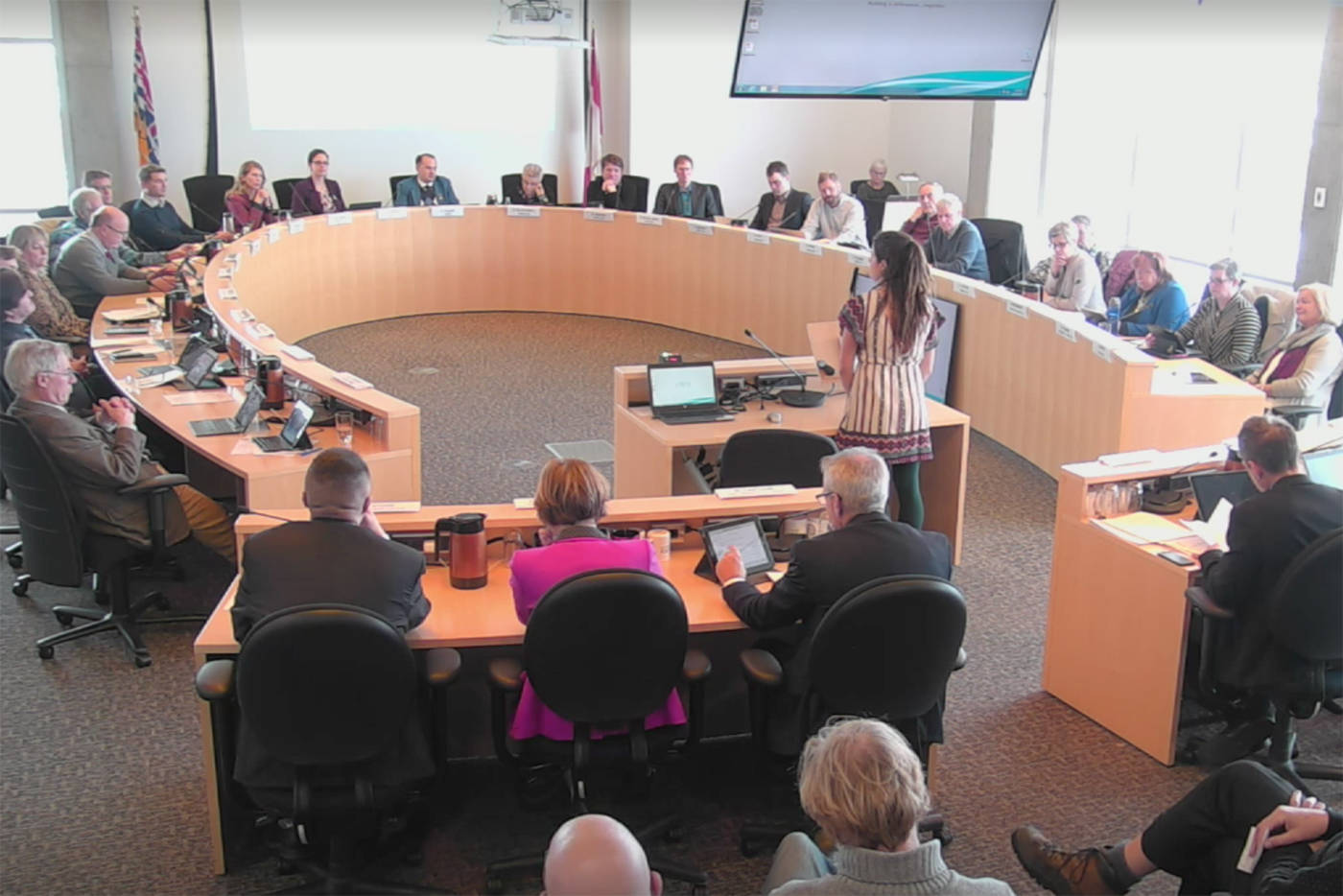 A report on the dismal state of the region’s greenhouse gas emission reductions was heard at the Capital Regional District board meeting on Wednesday. The region lowered its emissions by just one per cent between 2007 and 2018, after setting a goal to lower emissions from 2007 levels by 33 per cent by 2020. (Screenshot/Capital Regional District)