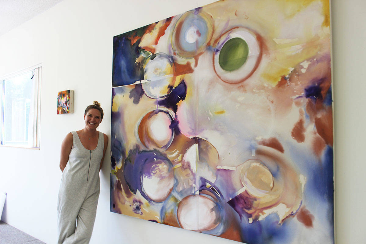 Skye Skagfeld paints big in bright and bold colours. (Photo by Don Bodger)