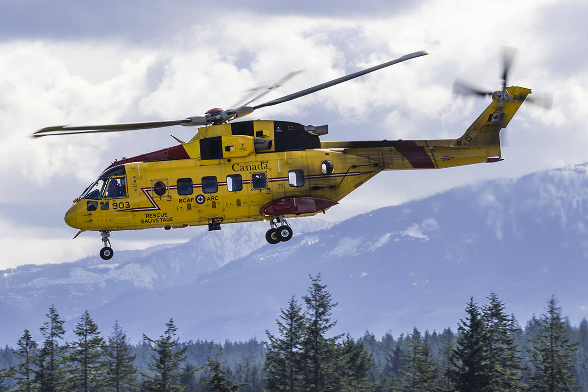A CH-149 Cormorant, like the one pictured here, was used to help evacuate an injured hiker off the North Coast Trail at the end of July. Image by RCAF volunteer historian Mike Kaehler