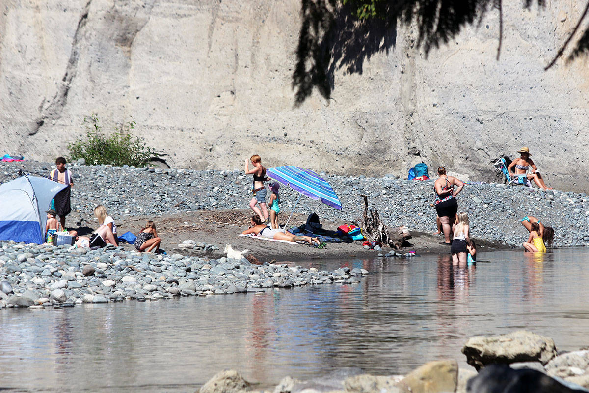 Chemainus River is a popular spot to cool off on a hot day. (Photo by Don Bodger)