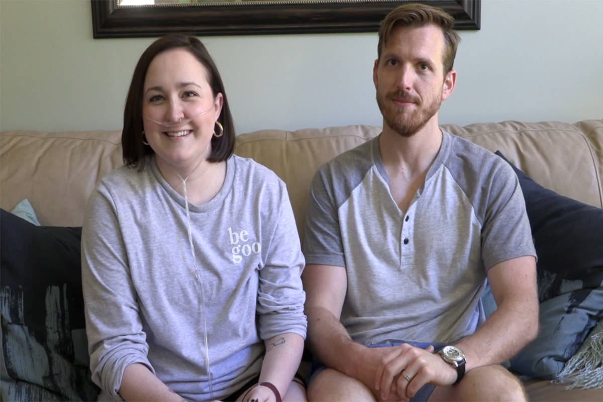 Nicole and Ben Stringer have spent the summer working to bring awareness to life-saving medication for cystic fibrosis patients. (Twila Amato - Black Press Media)