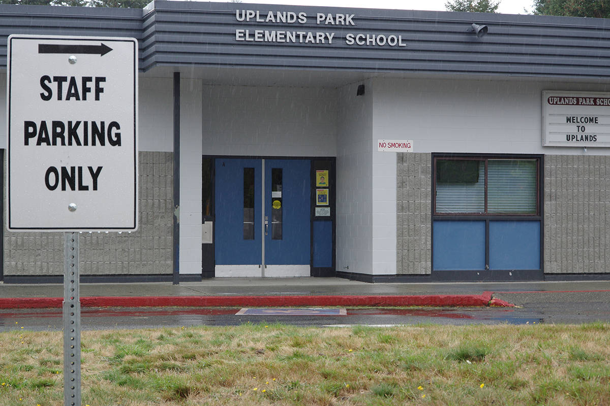 Parents of students who attend Uplands Park Elementary School have reservations about possible use of the facility as a polling station. Elections B.C. said voting stations have not yet been determined. (Chris Bush/Nanaimo News Bulletin)
