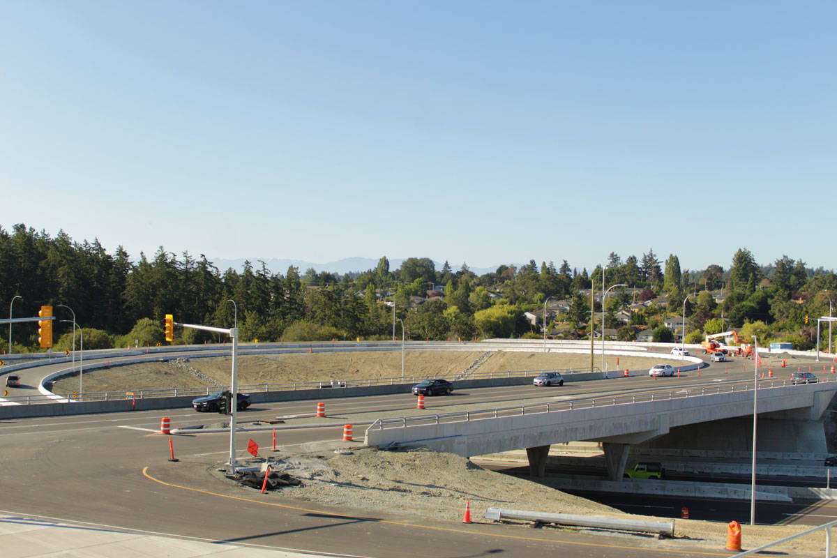 The new southbound loop ramp exit at the McKenzie interchange opened Saturday, Aug. 15. (Black Press Media file photo)