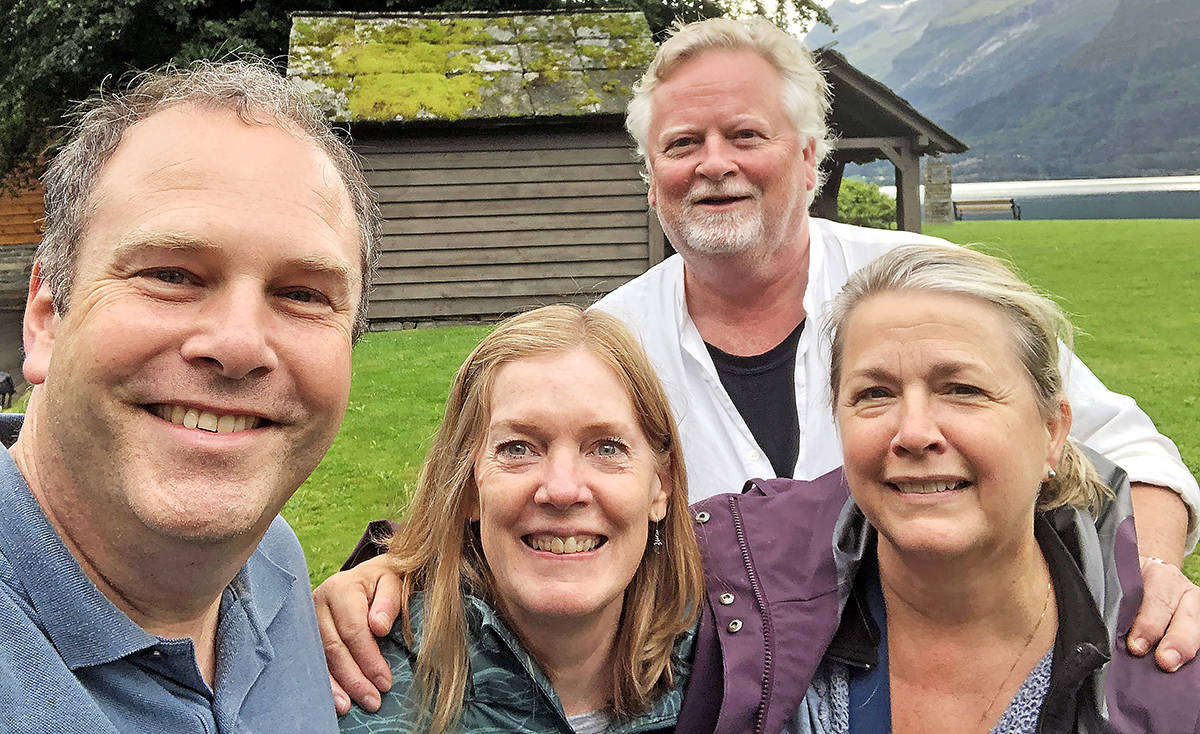 Voces Intimae includes, left, Yariv Aloni on viola; Pamela Highbaugh-Aloni on cello; and David Stewart and Paule Préfontaine on violin. The quartet will perform in a Sooke Philharmonic Orchestra online concert on Oct. 5. (Sooke Philharmonic Orchestra photo)