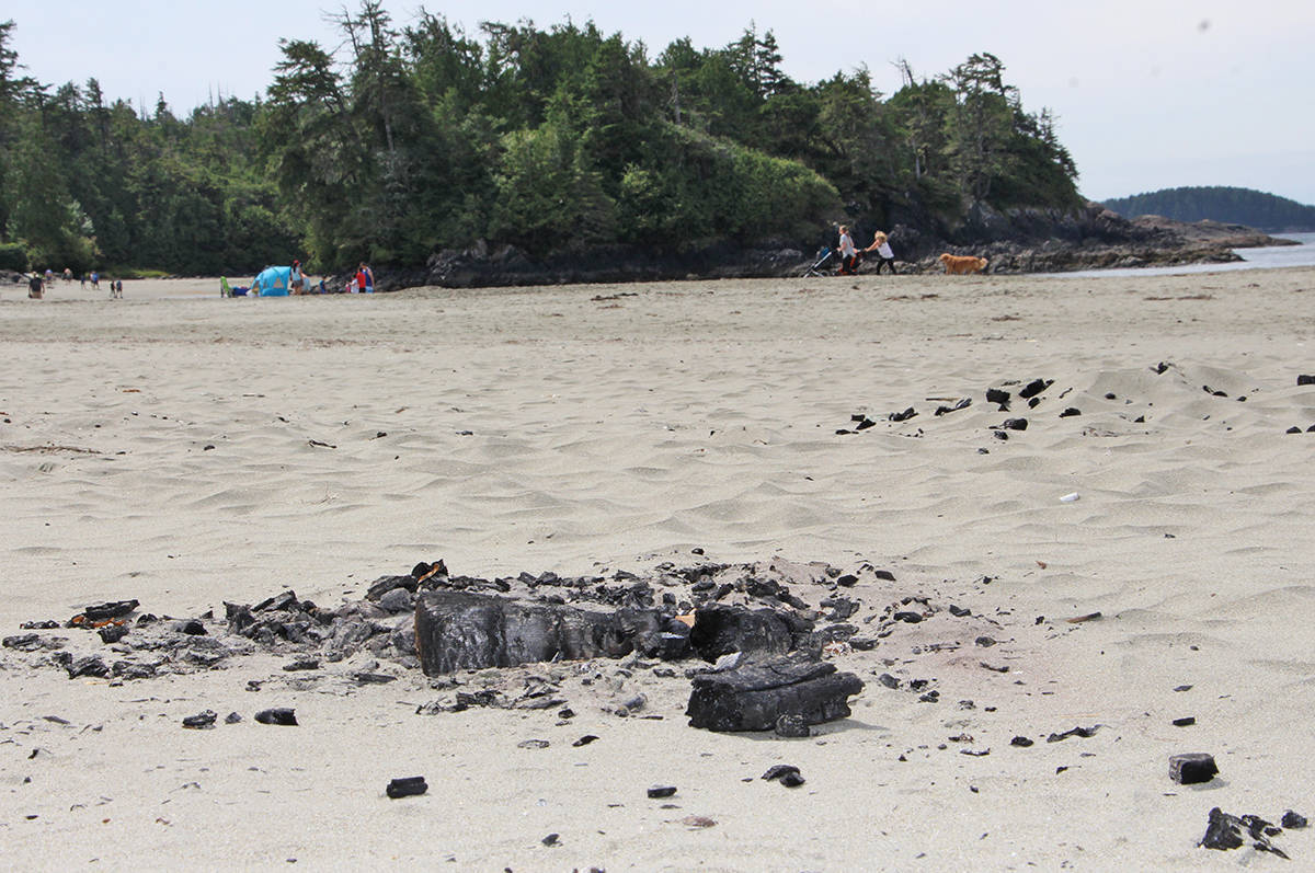 Beach fire remains at Mackenzie Beach in Tofino. (Westerly file photo)