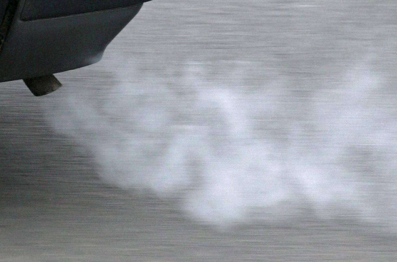 This Jan. 26, 2009 file photo shows the exhaust pipe of a car in Erfurt, Germany. THE CANADIAN PRESS/AP/Jens Meyer, file
