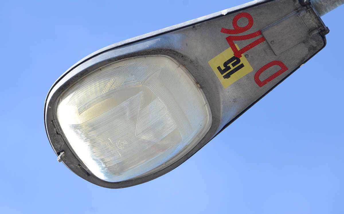 Cumberland is looking at replacing old streetlights. Photo by Mike Chouinard