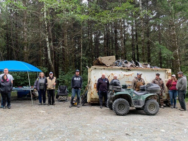 Sooke ATV Club members following a successful garbage collection day in Jordan River on Oct. 3. (Contributed photo)