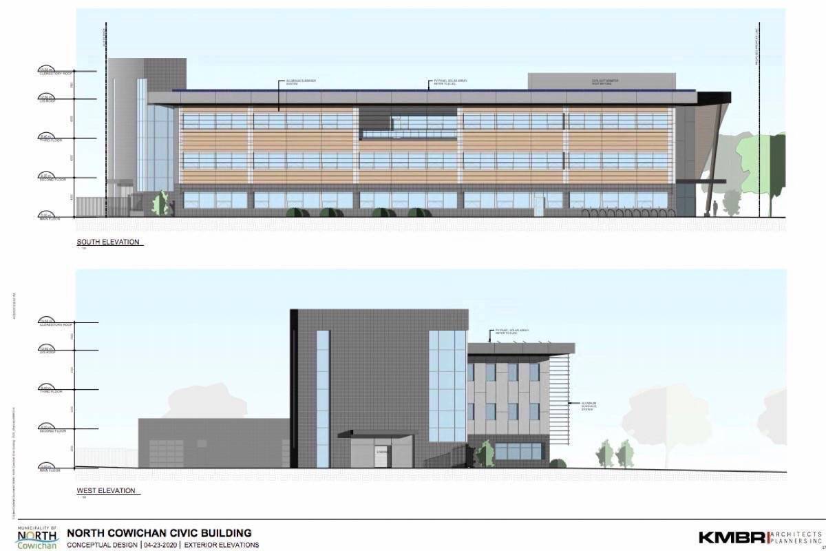 Cowichan’s new RCMP detachment will now be constructed out of structural steel instead of mass timber, as originally planned, as a cost saving measure. (File graphic)