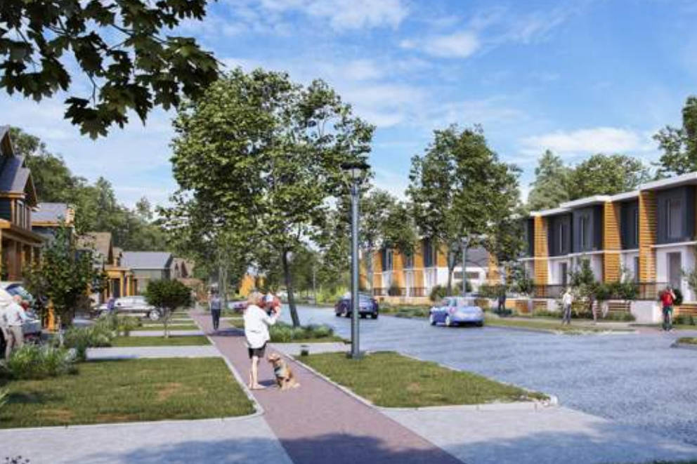A concept of homes on Ronald Road as part of the Clark-Medd project. (Lantzville Projects Ltd. image)