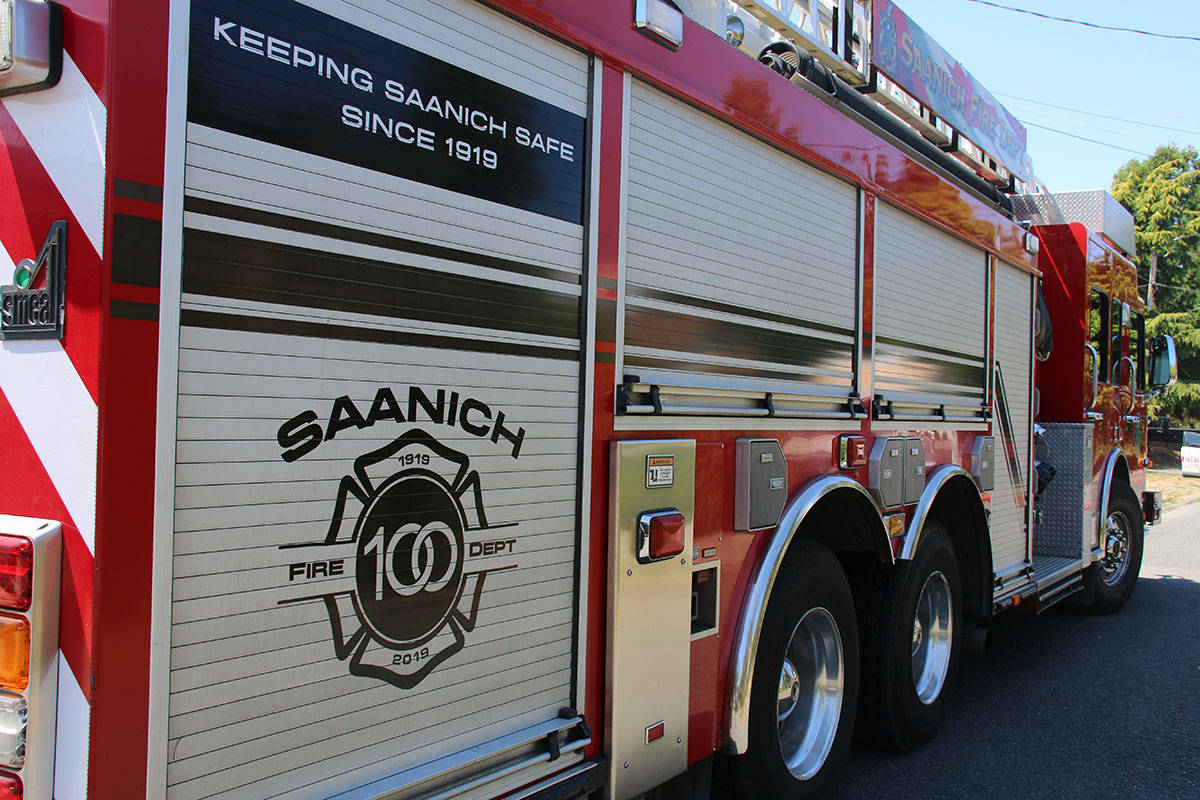 Saanich firefighters were called out to Hartland Road on Oct. 21 to help transport a mountain biker with neck and back injuries out of the woods. (Black Press Media file photo)