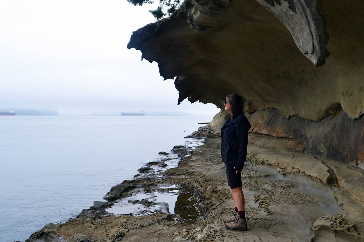 Gatineau artist Michèle Provost visits the Malaspina Galleries during her artist residency on Gabriola Island. (Photo supplied)