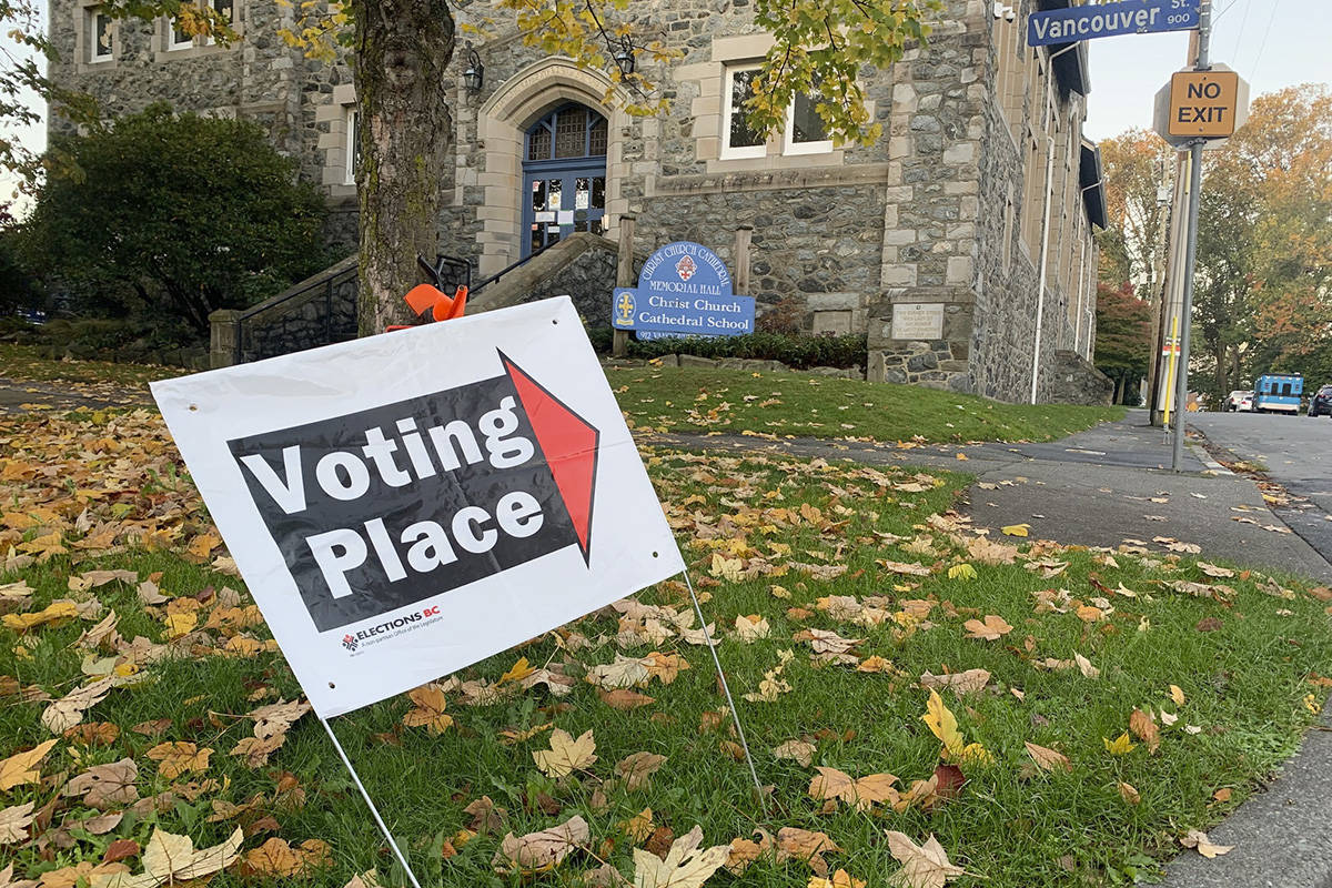 B.C. Election 2020: Voting stations will be open across B.C. from 8 a.m. to 8 p.m. Oct. 24. (Jane Skrypnek/News Staff)