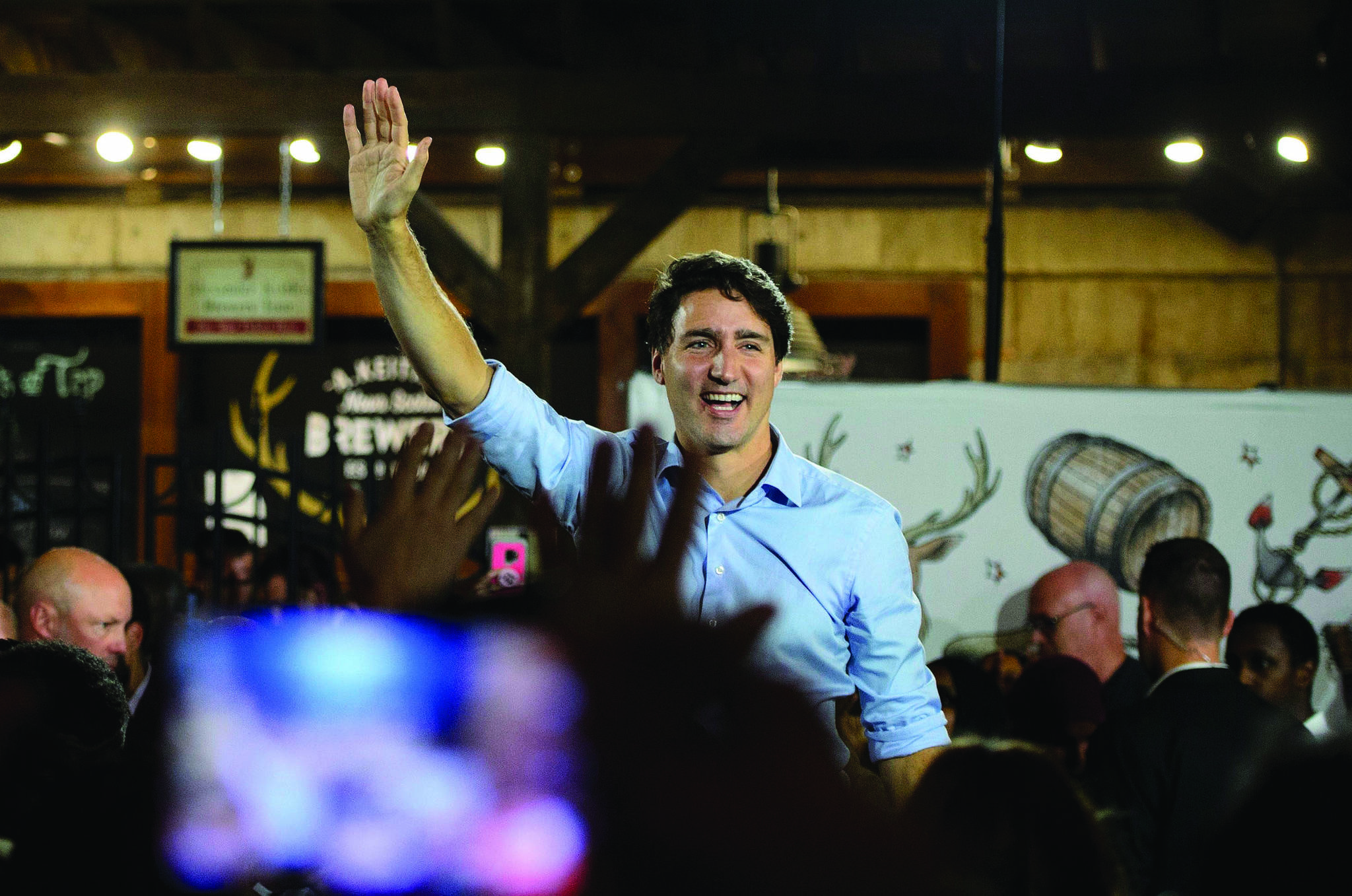 Liberal Leader Justin Trudeau holds a rally at Halifax Brewery Farmers' Market in Halifax, Tuesday, Oct. 15, 2019. Four years after Atlantic Canadians gave Justin Trudeau a sweeping electoral endorsement, handing his Liberals all 32 of the region's seats, the party is bracing for losses that could have a significant impact on the final tally later tonight. THE CANADIAN PRESS/Sean Kilpatrick