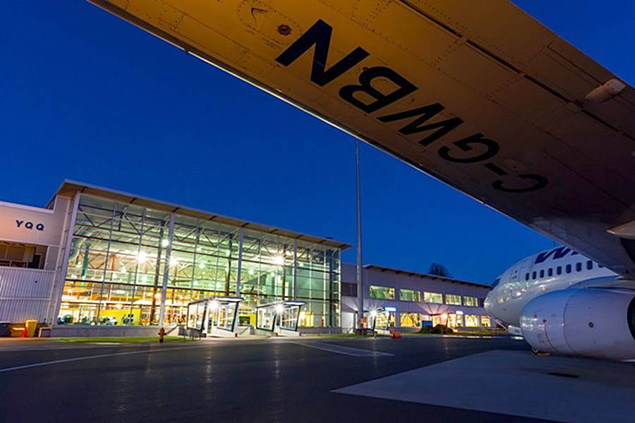 The Comox Valley Airport had a recent flight arrive with a confirmed case of COVID-19. File photo